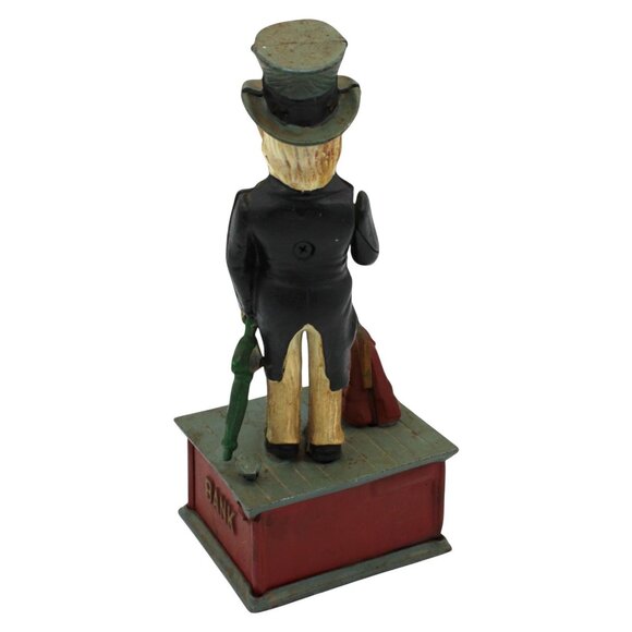 Vintage Uncle Sam Cast Iron Mechanical Bank – Patriotic Americana Collectible Co - Picture 4 of 6